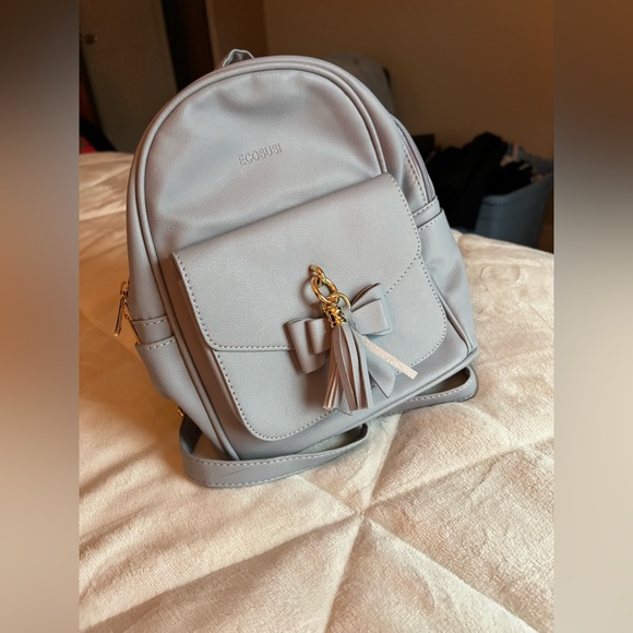 Blue mini backpack - Picture 3 of 5